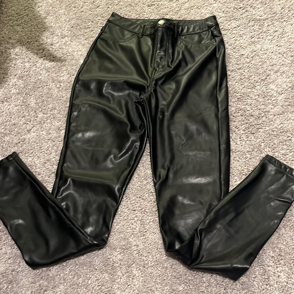 Black leather pants